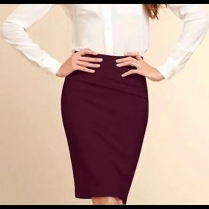 Jcrew no.2 pencil skirt in plum